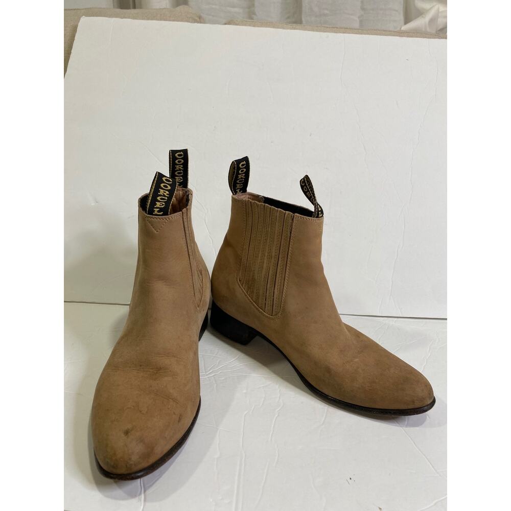 Corcel Brown Leather Ankle Boots Men's Size 7.5 Made In Mexico Leather Bottom